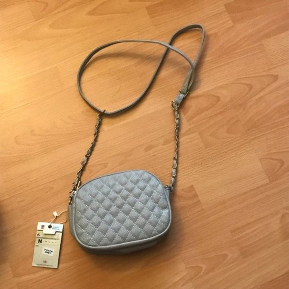 Handbags - Gray Cross Body Purse NEW WITH TAGS!